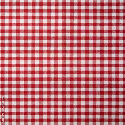 Vibrant red and white checkered fabric texture for warm sunset or alam matahai terbenam themes