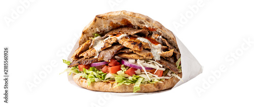 Doner Kebab Sandwich Isolated on Transparent Background