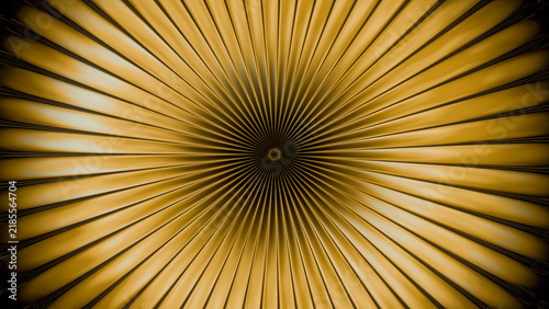 Abstract Gold Metallic Full Circle Radial Burst Background 3D Render