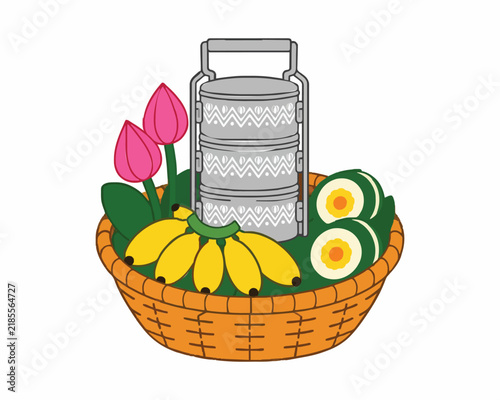 Pchum Ben Day-Chan Srak Vector 02