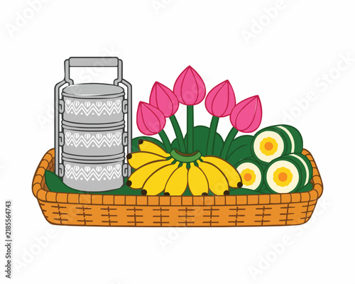 Pchum Ben Day-Chan Srak Vector 01