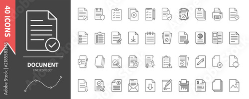 Foto Document icon set