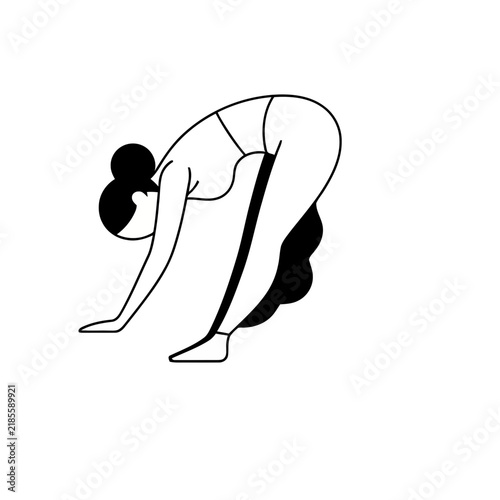 Woman in yoga pose