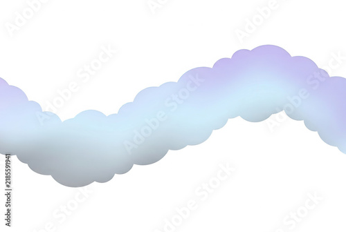 Abstrakte wellenförmige Wolkenform in Pastellfarben