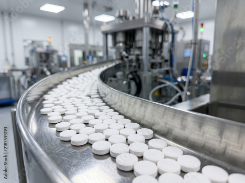 Automated Pharmaceutical Tablet Production Conveyor Belt