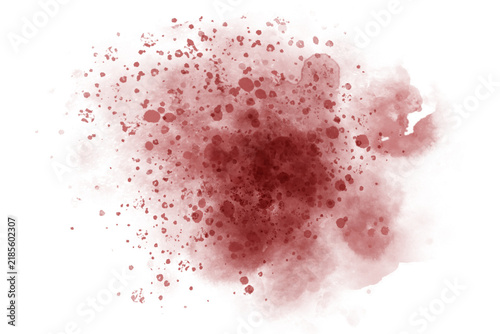 Crimson Splatter Abstract: A dynamic abstract composition featuring a rich crimson watercolor splatter, evoking a sense of energetic expression and artistic freedom.