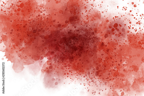 Abstract Splash of Red: A vibrant watercolor explosion of deep red and crimson hues, creating a dynamic and textured abstract design with organic splatters and soft washes, evoking passion and energy.