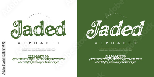 Jaded classic serif font with rough texture for vintage projects