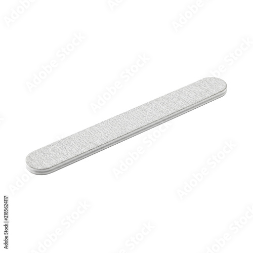 Grey Emery Board Nail File Tool Isolated on White Transparent Background