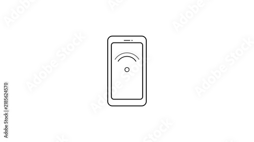 Smartphone with signal waves radiating from the screen, representing connectivity and wireless technology