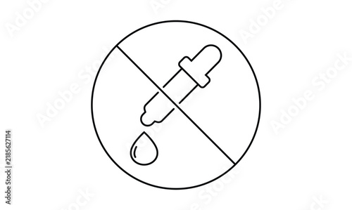 No artificial additives outline icon isolated transparent background. EPS 10
