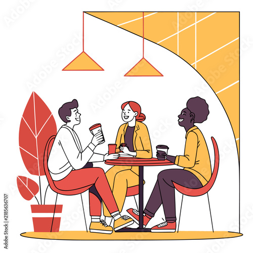 Friends Coffee Time, generative AI.