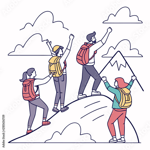 Mountain Peak Success, generative AI. 