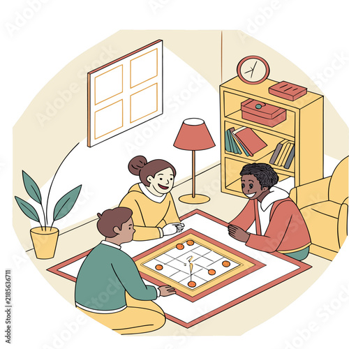 Family Board Game Night, generative AI.