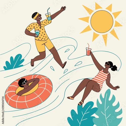 Summer Beach Party, generative AI.