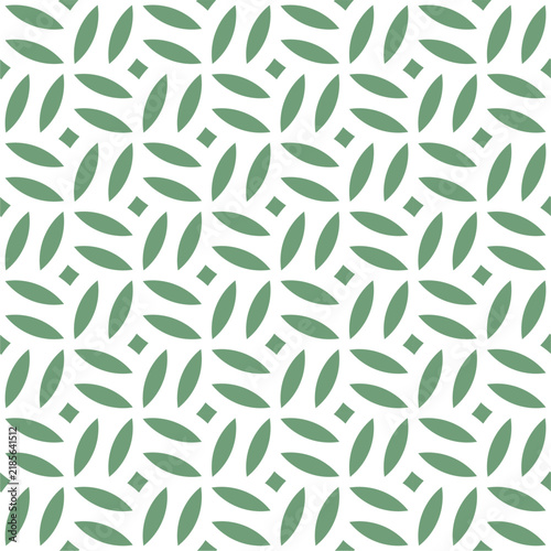 Green Leaf Geometric Pattern Background
