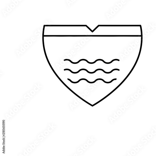 Shield with waves icon