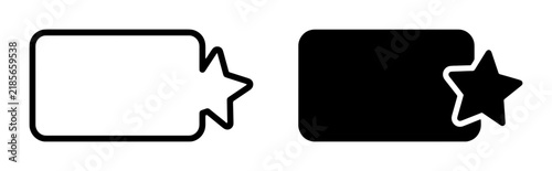 Star Icon Set, Bookmark Tag Vector Graphics, Favorite Mark Symbols, Collection of Outline and Solid Shapes for UI Design and Web Elements