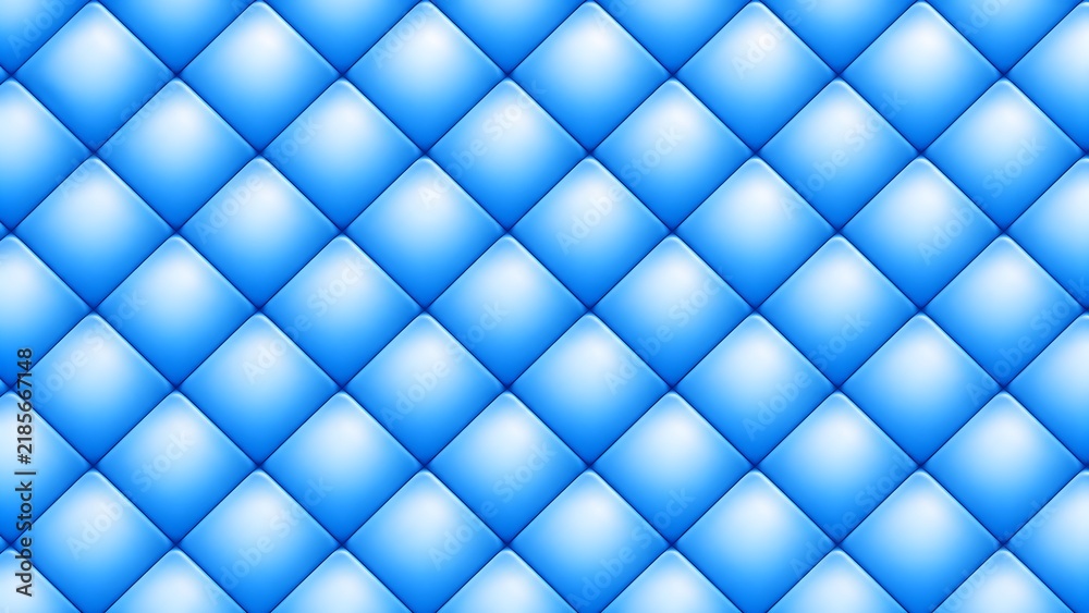 Obraz premium Elegant seamless blue quilted background featuring a luxurious diamond pattern, ideal for upholstery, decorative accents, and sophisticated design projects
