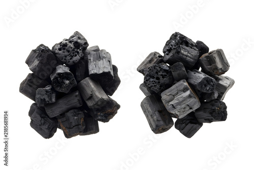Charcoal Pieces PNG on Transparent Background