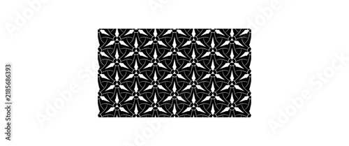 set of black and white geometric shapes pattern symmetry 