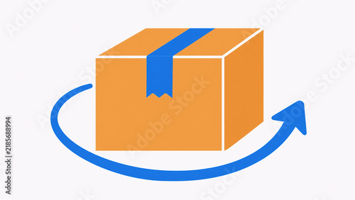 E-Commerce Package Delivery Illustration
