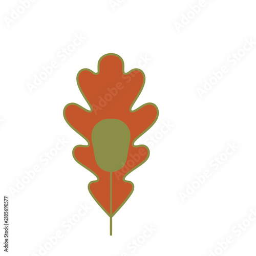 Stylized Oak Leaf Illustration