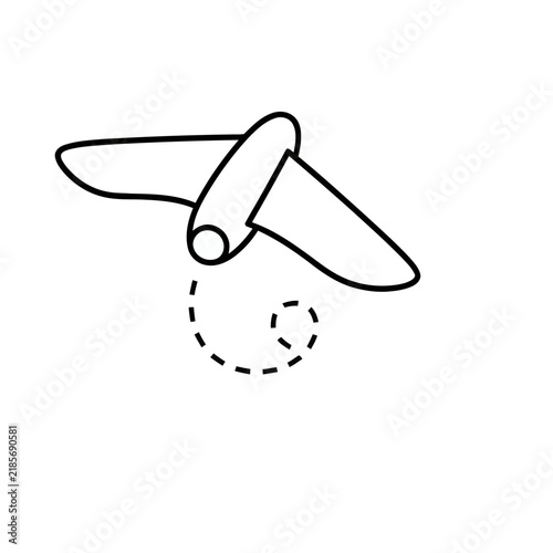 Stylized outline of a rolled paper or scroll