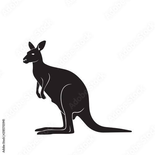 Kangaroo Silhouette Vector Set
Wild Kangaroo Black Silhouette
Kangaroo Silhouette Black and White Illustration