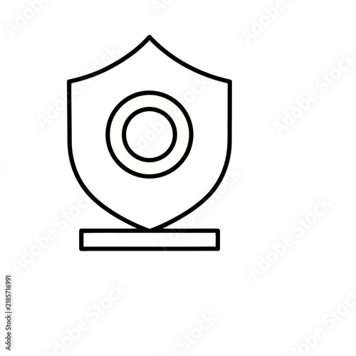 Shield with concentric circles icon