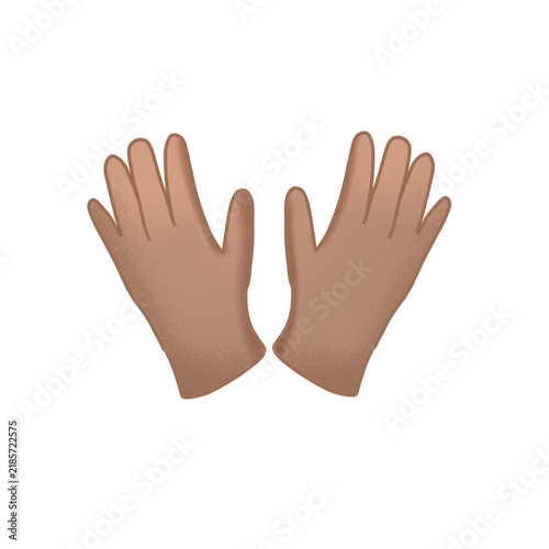Brown Gloves Gardening Equipment Illustration Isolated on Transparent Background
