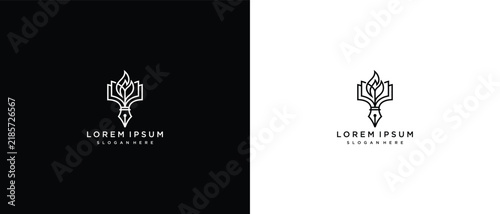 Minimalist Geometric Emblem With Latin Text