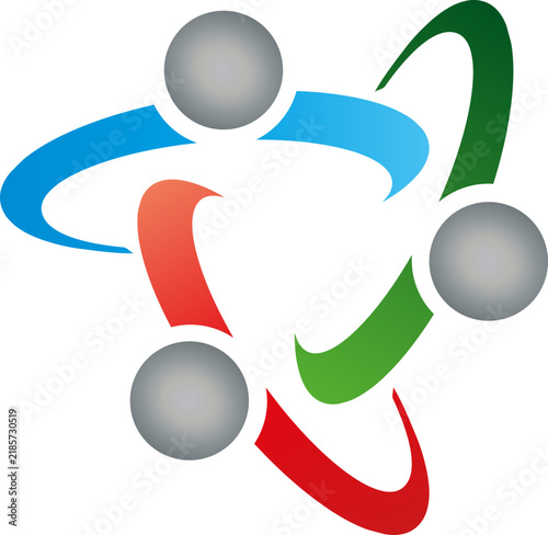 Drei Personen, Partner, Team, Freunde, Netzwerk	