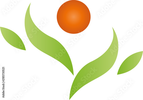 Logo, Pflanze, Blätter, Mensch, Person, Heilpraktiker