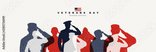 Veterans Day banner. Modern design.