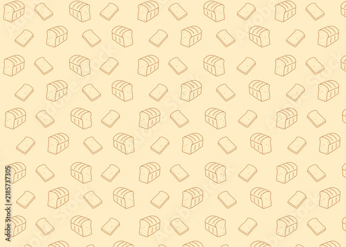Seamless bread. Bakery illustration pattern with cream background, food packaging, menu illustration hand drawn print ads, food business, bakeshop