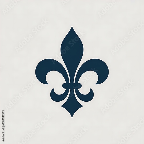 Dark blue fleur de lis symbol icon design