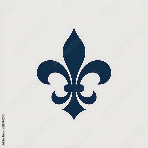 Blue fleur de lis symbol icon