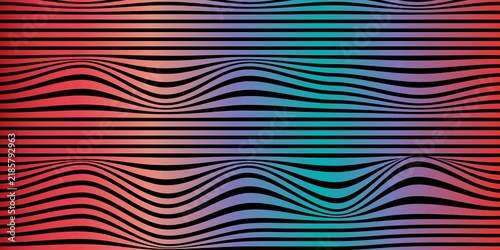 Abstract wavy colorful digital wave pattern isolated on white background