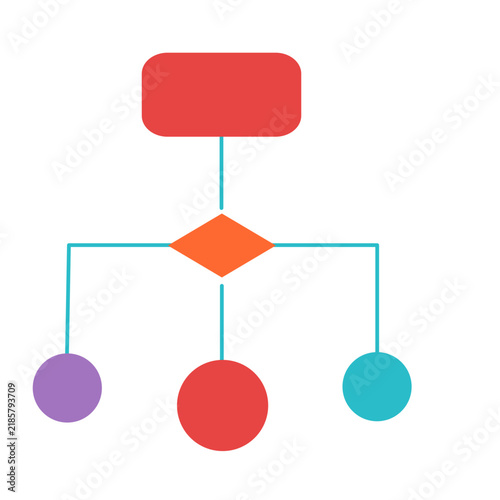 Circuit board icon with digital lines artificial intelligence colorful