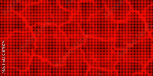 Red Halftone Organic Abstract Background
