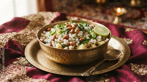 Sabudana Khichdi Sabudana khichri tapioca pearls cassava root sago Khichdi Mahashivratri Shivratri, Navratri Ram Navami festival fasting food sabudana