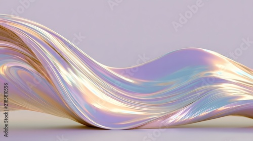 Holographic Abstract Wave Lavender Gold