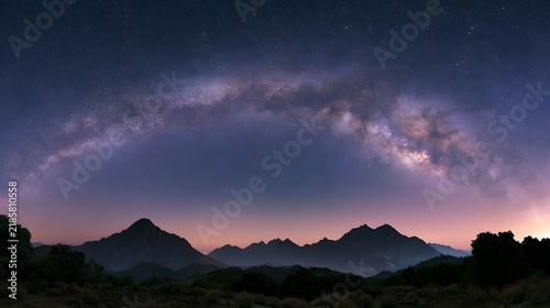 Milky Way Arc Over Star-Filled Sky