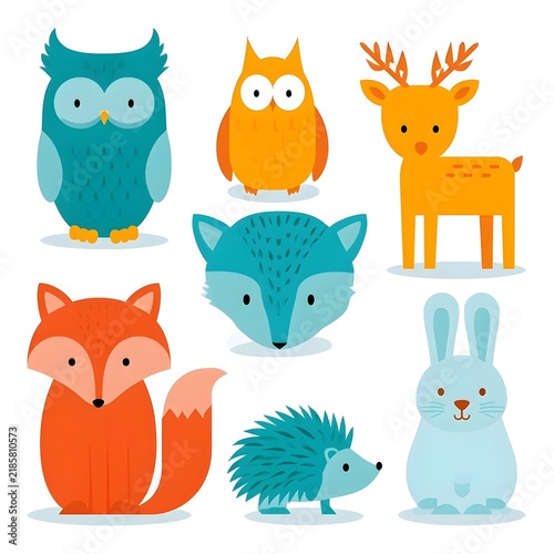 Bold Flat Vector Wildlife Icons