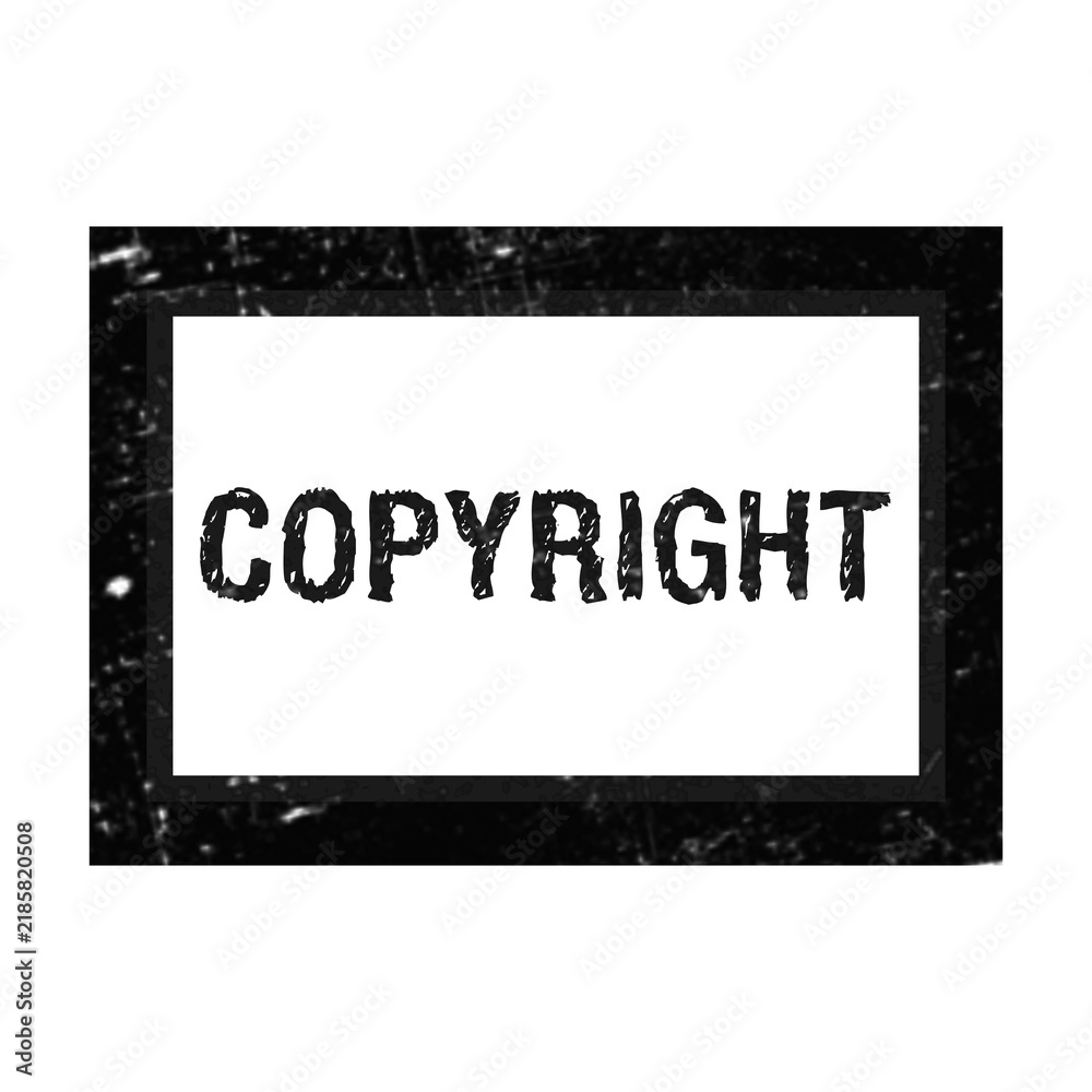Fototapeta premium Copyright watermark text on dark background