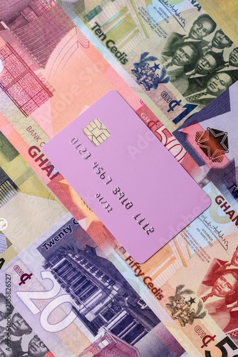 Fotografie A credit card for contactless cashless payments via a terminal or online