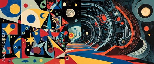 A surreal cubist composition