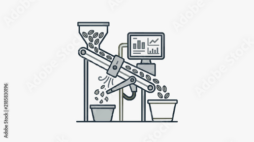 Coffee Bean Sorting and Quality Control Process with Analytics Dashboard