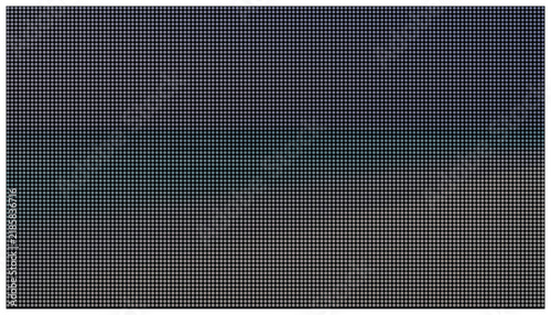Serene sunset ocean view with halftone dot effect in soft blue and grey for peaceful nature background design.
